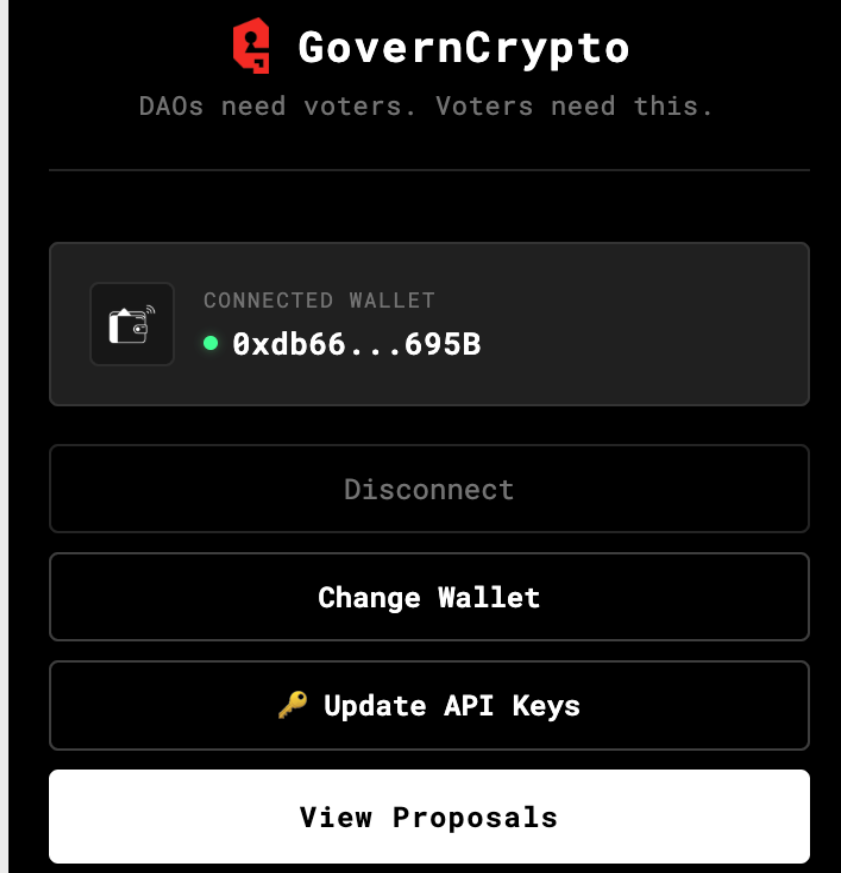 Connected Wallet